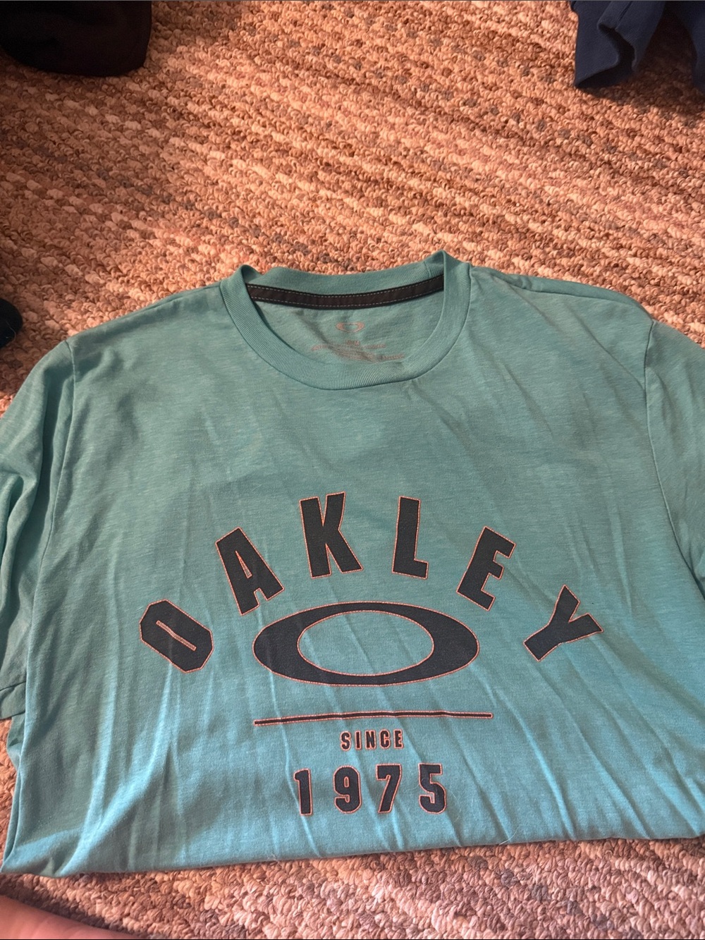 Oakley Men's Teal Graphic Logo Short Sleeve Tee